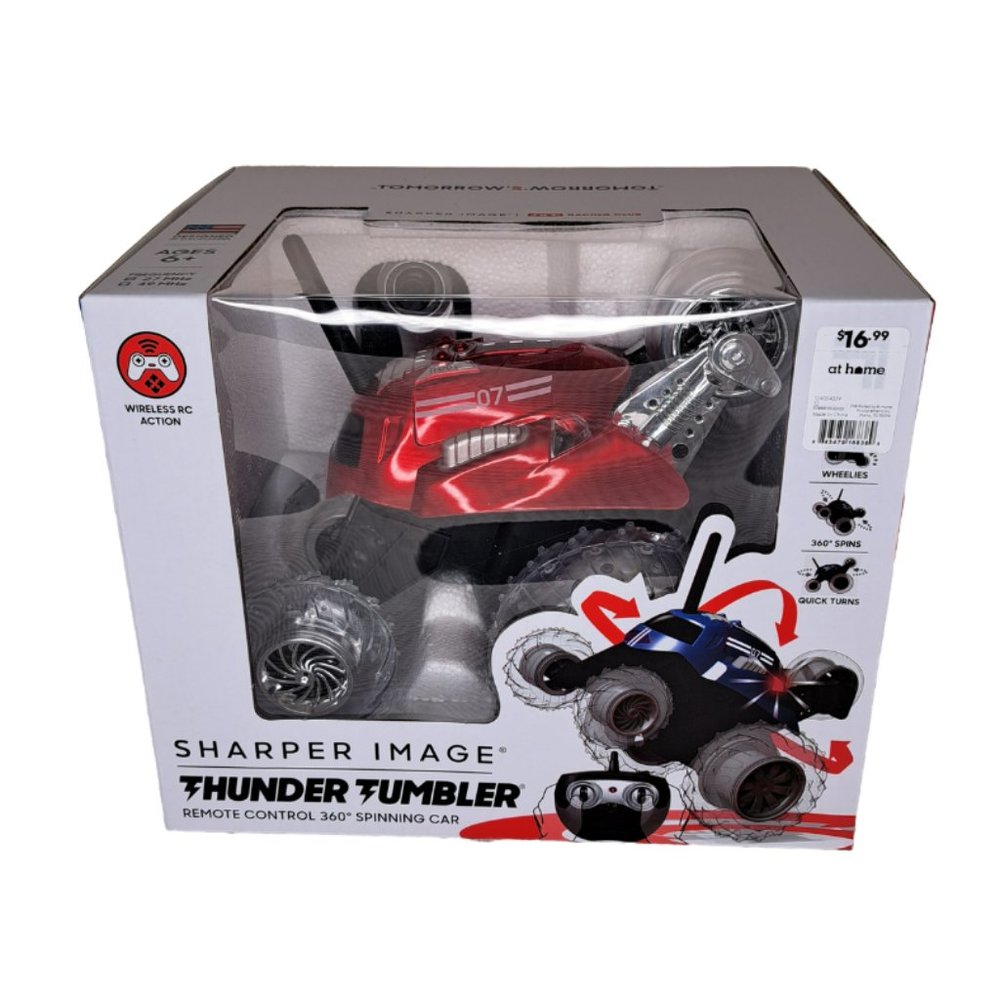 NWT Sharper Image Thunder Tumbler Remote Control 360° Spinning Car - Red